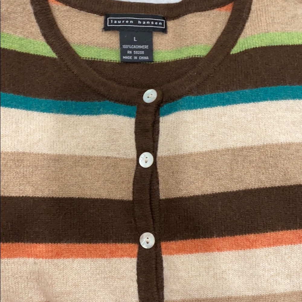 Cashmere sweater multi color L